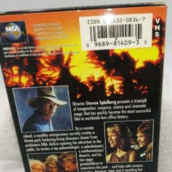 Jurassic Park Movie VHS - 1993 Dinosaurs Drama Action Jeff Goldblum Sam Neill - Picture 4 of 8